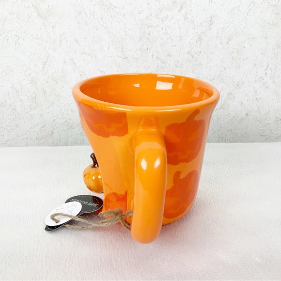 Market Finds 3D Figural Pumpkin Mug Jack O Lantern Halloween Hand Painted - Picture 4 of 8